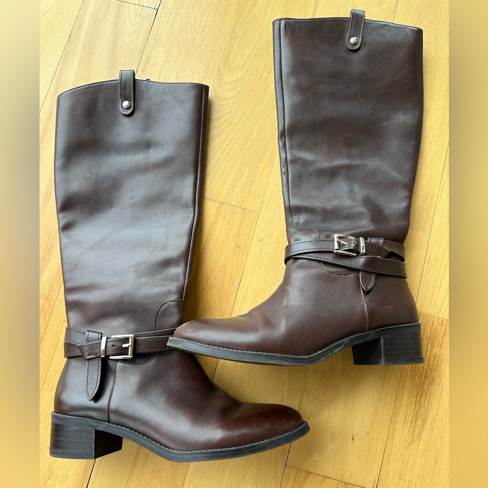 Anne Marie Dark Brown Heeled Boots